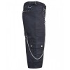 Men Gothic Short Cyber Bondage Short Metal Punk Rock Chain Trouser